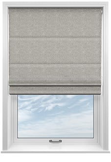 Atina (Blackout), Mottled Grey - Motorised Roman Blind